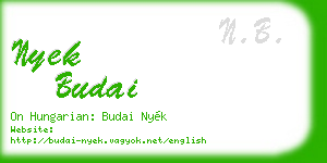 nyek budai business card